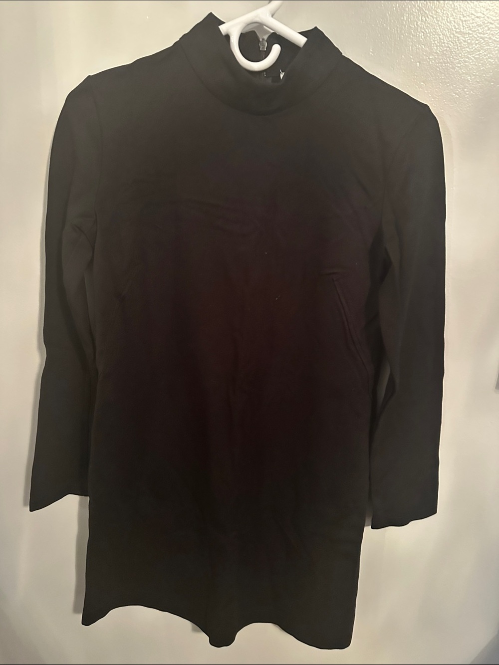 Zara Black Long Sleeve Mock Neck Dress